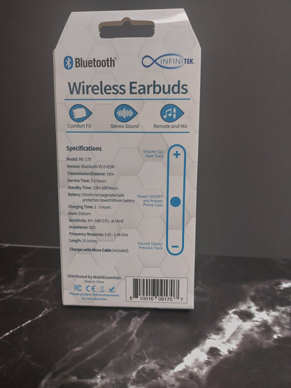 Bluetooth wireless earbuds
